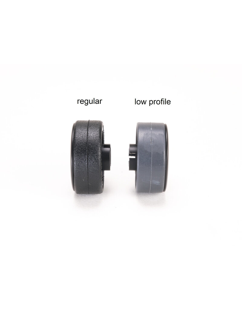 PN RACING PN MR2088F05 2WD DELRIN FORMULA 8.5X19MM FLANGED FRONT WHEELS 0.5MM OFFSET: BLACK (2)
