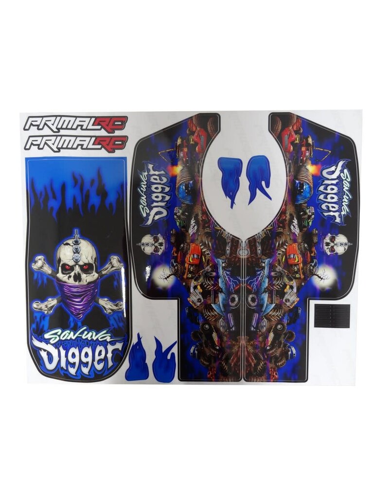 PRIMAL RC PRSUD-STICKER PRIMAL RC SON-UVA DIGGER SUPER QUALITY STICKER SHEETS