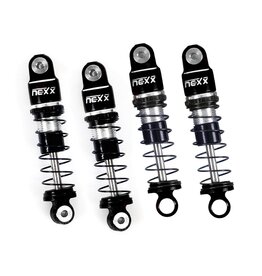 NEXX RACING NX-456-B  LOSI™ MICRO-B PRE-ASSEMBLED ALUMINUM OIL-FILLED SHOCKS (BLACK) (4) (FRONT & REAR)