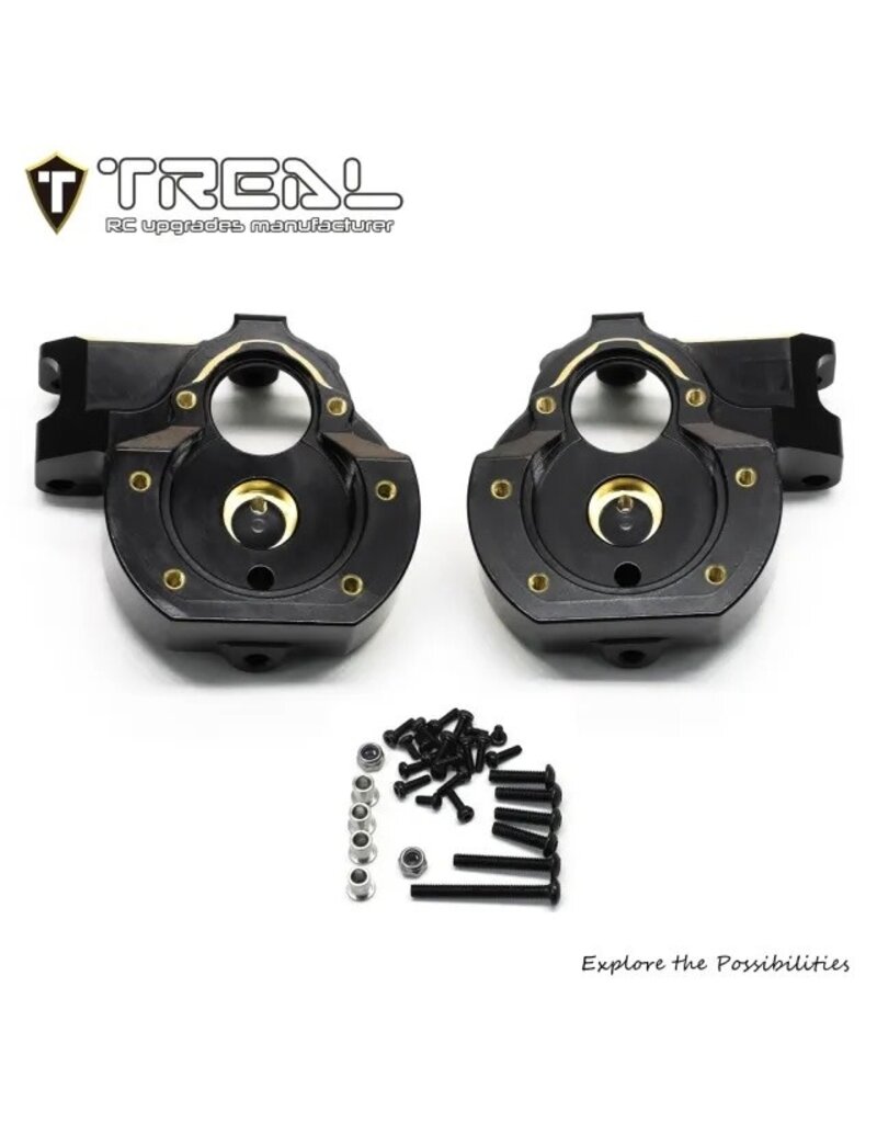 TREAL TRLX00440QFP7 REDCAT ASCENT/GEN9 BRASS INNER FRONT PORTAL COVERS (BLACK) (2) (78G)