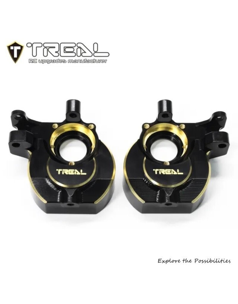 TREAL TRLX00440QFP7 REDCAT ASCENT/GEN9 BRASS INNER FRONT PORTAL COVERS (BLACK) (2) (78G)