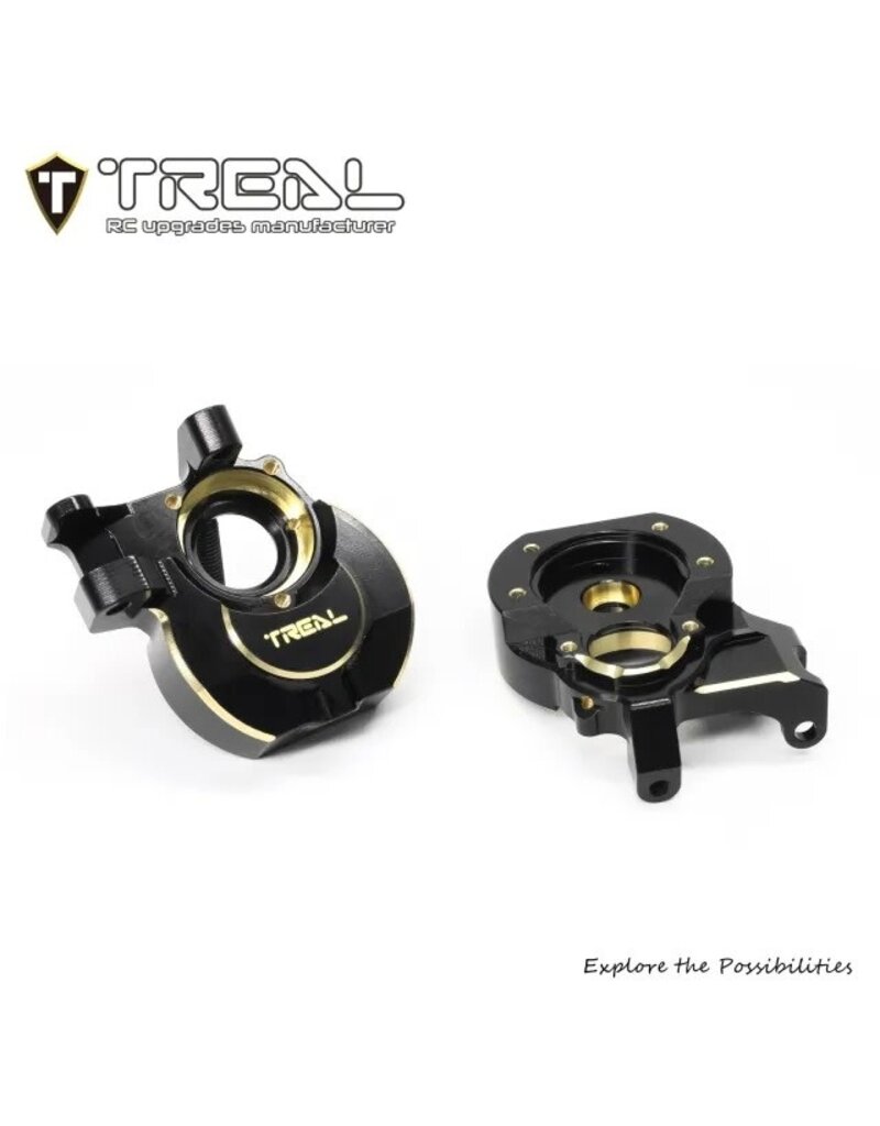TREAL TRLX00440QFP7 REDCAT ASCENT/GEN9 BRASS INNER FRONT PORTAL COVERS (BLACK) (2) (78G)