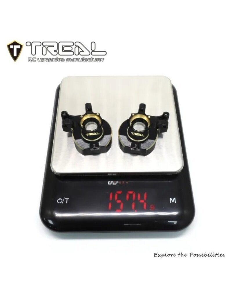 TREAL TRLX00440QFP7 REDCAT ASCENT/GEN9 BRASS INNER FRONT PORTAL COVERS (BLACK) (2) (78G)