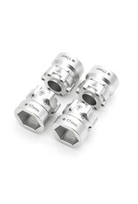 TREAL TRLB07GN4QT2M 2.6" MONSTER TRUCK WHEEL 17MM HEX ADAPTERS (SILVER) (4)