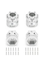 TREAL TRLB07GN4QT2M 2.6" MONSTER TRUCK WHEEL 17MM HEX ADAPTERS (SILVER) (4)