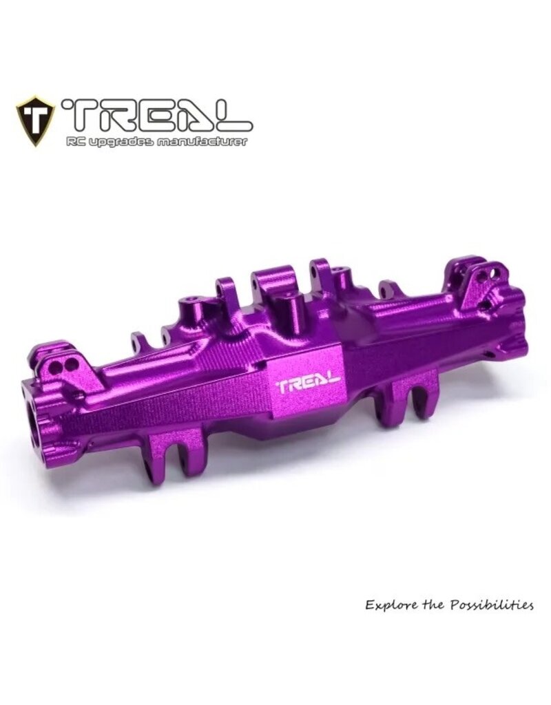 TREAL TRLX0042Z6D01 LOSI MINI LMT CNC ALUMINUM AXLE HOUSING (PURPLE)