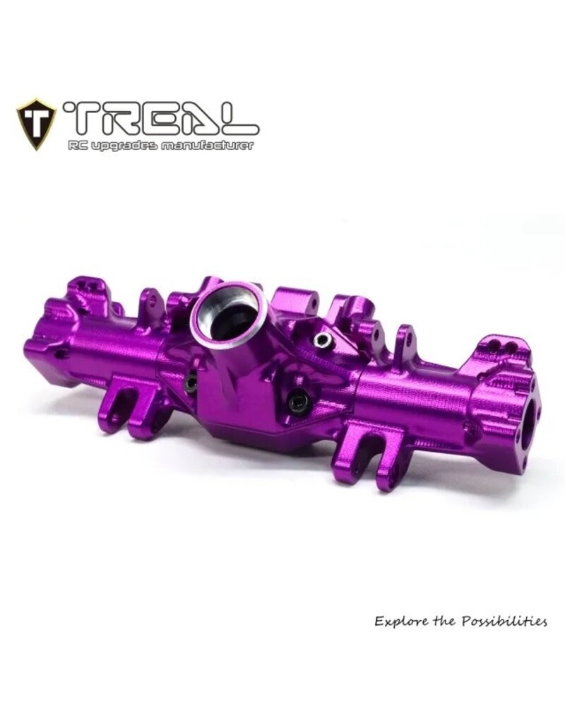 TREAL TRLX0042Z6D01 LOSI MINI LMT CNC ALUMINUM AXLE HOUSING (PURPLE)