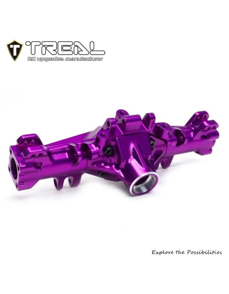 TREAL TRLX0042Z6D01 LOSI MINI LMT CNC ALUMINUM AXLE HOUSING (PURPLE)