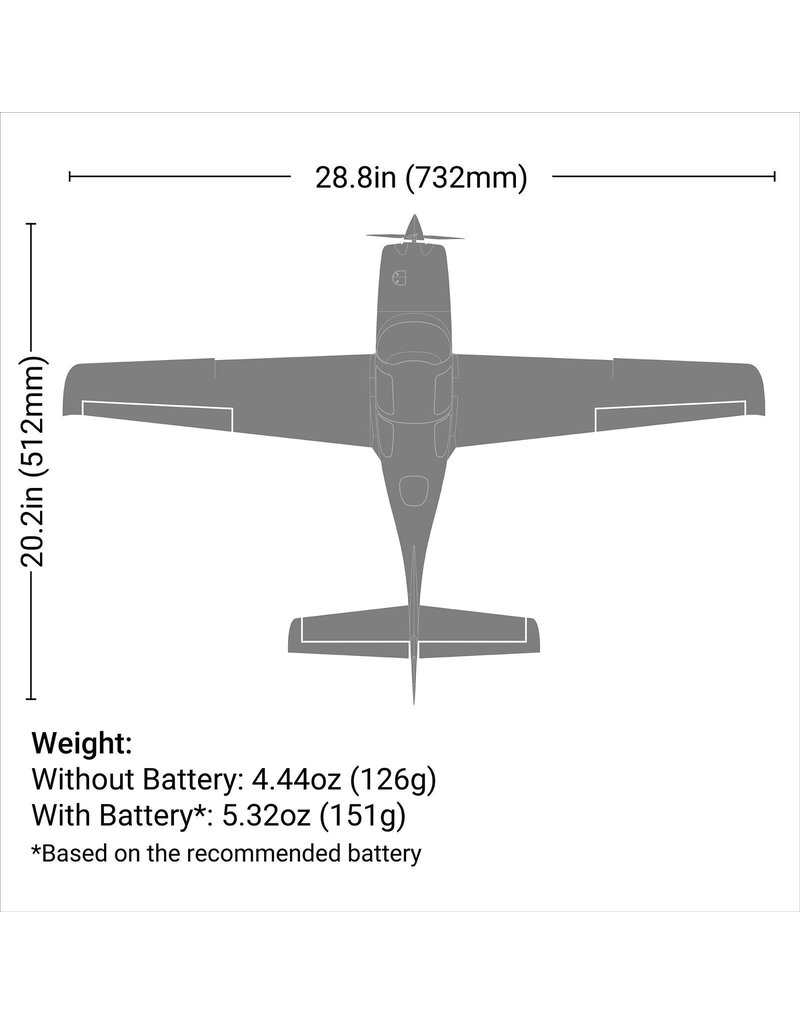 E-FLITE EFLU15950 UMX CIRRUS SR22T BNF BASIC WITH AS3X AND SAFE SELECT