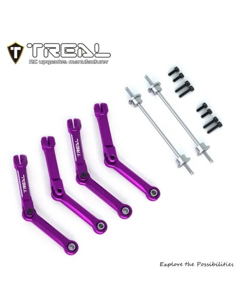 TREAL TRLX004495937 LOSI MINI LMT ALUMINUM SWAY BARS & TORSIONAL SET (PURPLE)