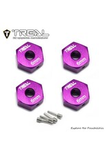 TREAL TRLX00445ZWL5 LOSI MINI LMT ALUMINUM 12MM WHEEL HEX ADAPTORS (PURPLE) (4) (6MM OFFSET)