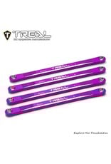 TREAL TRLX0043FMFMZ LOSI MINI LMT ALUMINUM LOWER SUSPENSION LINKS (PURPLE) (4)