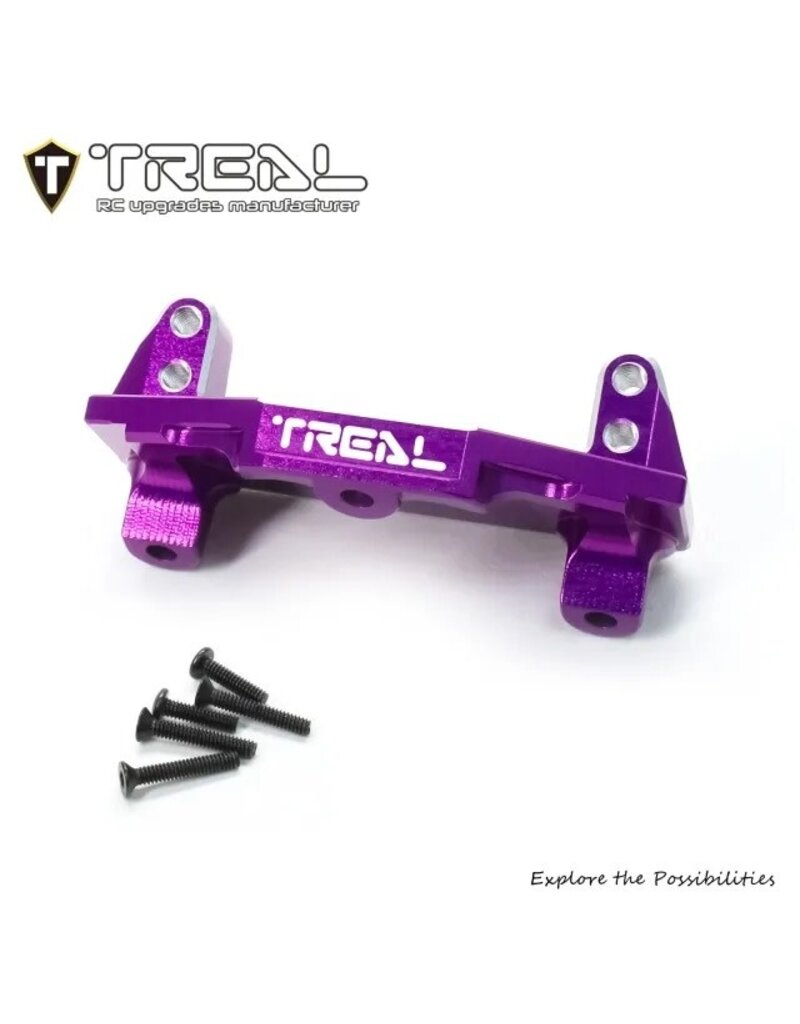 TREAL TRLX00430MZ39 LOSI MINI LMT ALUMINUM STEERING SERVO MOUNT (PURPLE)