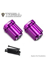 TREAL TRLX0042ZW4ZJ LOSI MINI LMT ALUMINUM REAR HUB AXLE MOUNTS (PURPLE) (2) (0 DEGREE)