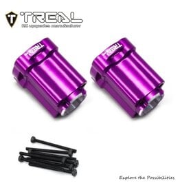 TREAL TRLX0042ZW4ZJ LOSI MINI LMT ALUMINUM REAR HUB AXLE MOUNTS (PURPLE) (2) (0 DEGREE)