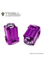 TREAL TRLX0042ZW4ZJ LOSI MINI LMT ALUMINUM REAR HUB AXLE MOUNTS (PURPLE) (2) (0 DEGREE)
