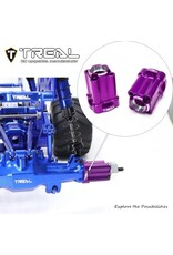 TREAL TRLX0042ZW4ZJ LOSI MINI LMT ALUMINUM REAR HUB AXLE MOUNTS (PURPLE) (2) (0 DEGREE)