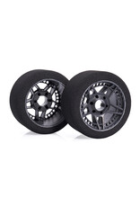 MATRIX MTX-8A35NFC 37MM 1/8 ON-ROAD FOAM FRONT TIRES (35 SHORE) (CARBON RIM) (2) (PIN STYLE)