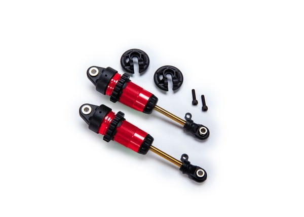 7461-RED - Aluminum GTR Long Shocks - Red