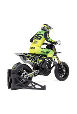 LOSI LOS-2310 PROMOTO-SM 1/4 SUPER MOTO MOTORCYCLE, FXR, WHITE: RTR WITH BATTERY AND CHARGER