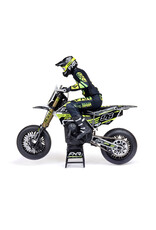 LOSI LOS-2272 PROMOTO-SM 1/4 SUPER MOTO MOTORCYCLE, FXR, WHITE: RTR