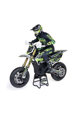 LOSI LOS-2272 PROMOTO-SM 1/4 SUPER MOTO MOTORCYCLE, FXR, WHITE: RTR
