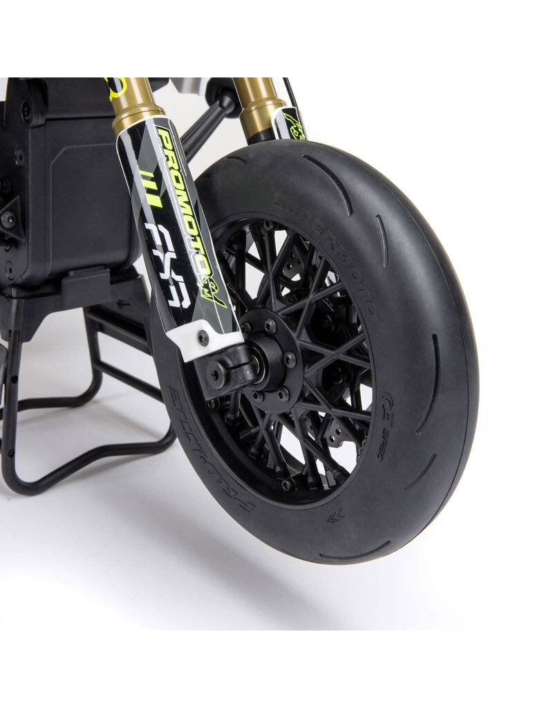 LOSI LOS-2272 PROMOTO-SM 1/4 SUPER MOTO MOTORCYCLE, FXR, WHITE: RTR