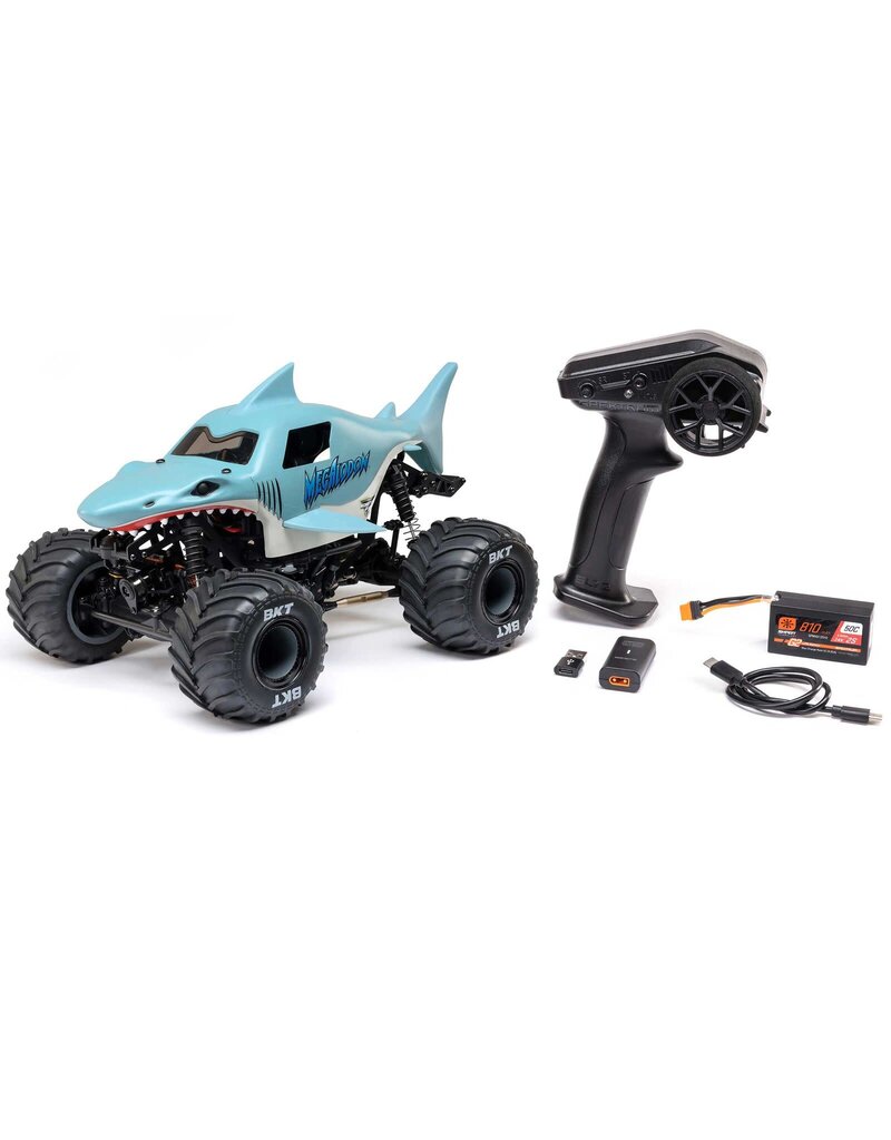LOSI LOS01026T3 1/18 MINI LMT MEGALODON 4X4 RTR MONSTER TRUCK: BLUE