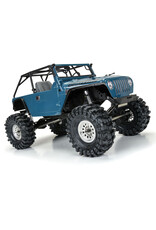 PROLINE RACING PRO364400 2004 JEEP LJ CLEAR BODY WITH TRAIL CAGE AND SCALE MOLDED ACCESSORIES 12.3 WHEELBASE