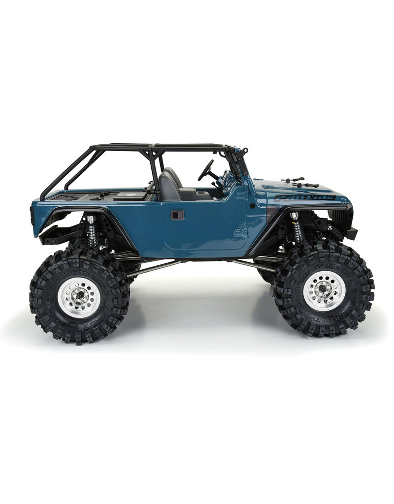PROLINE RACING PRO364400 2004 JEEP LJ CLEAR BODY WITH TRAIL CAGE AND SCALE MOLDED ACCESSORIES 12.3 WHEELBASE