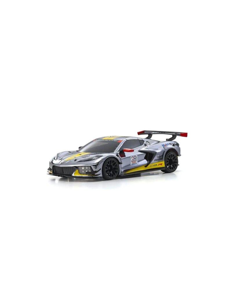 KYOSHO KYO32356CRY MINI-Z RWD MR-04 READYSET CHEVROLET® CORVETTE® C8.R CHROME / YELLOW KYOSHO AMERICA 20TH ANNIVERSARY