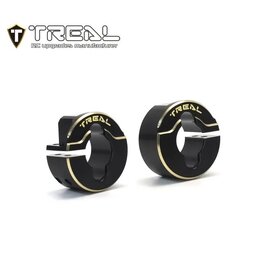 TREAL TRLX003KPNSV1 BRASS REAR COUNTERWEIGHTS FOR TRAXXAS TRX-4M (2) (13G)