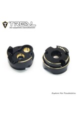 TREAL TRLX0048D6ELZ REDCAT ASCENT-18 BRASS OUTER PORTAL COVERS (BLACK) (2) (47.4G)