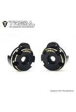 TREAL TRLX0048D6ELZ REDCAT ASCENT-18 BRASS OUTER PORTAL COVERS (BLACK) (2) (47.4G)