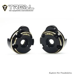 TREAL TRLX0048D6ELZ REDCAT ASCENT-18 BRASS OUTER PORTAL COVERS (BLACK) (2) (47.4G)