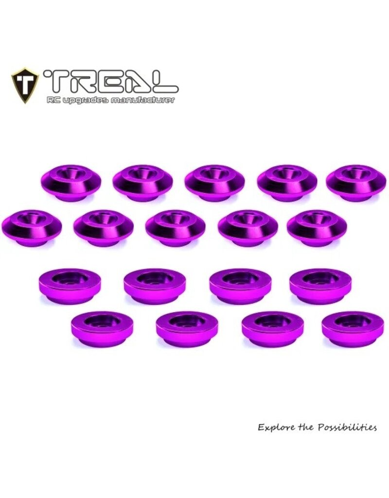 TREAL TRLX0045DGAC1 LOSI MINI LMT ALUMINUM BODY BUTTONS SET (PURPLE) (10)