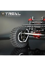 TREAL TRLX0048D6END REDCAT ASCENT-18 BRASS FRONT STEERING KNUCKLES/INNER PORTAL COVERS (BLACK) (2) (27G)