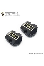 TREAL TRLX0048D6EMT REDCAT ASCENT-18 FRONT & REAR BRASS DIFFERENTIAL COVERS (BLACK) (2) (13G)