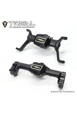 TREAL TRLX0048D6EMT REDCAT ASCENT-18 FRONT & REAR BRASS DIFFERENTIAL COVERS (BLACK) (2) (13G)