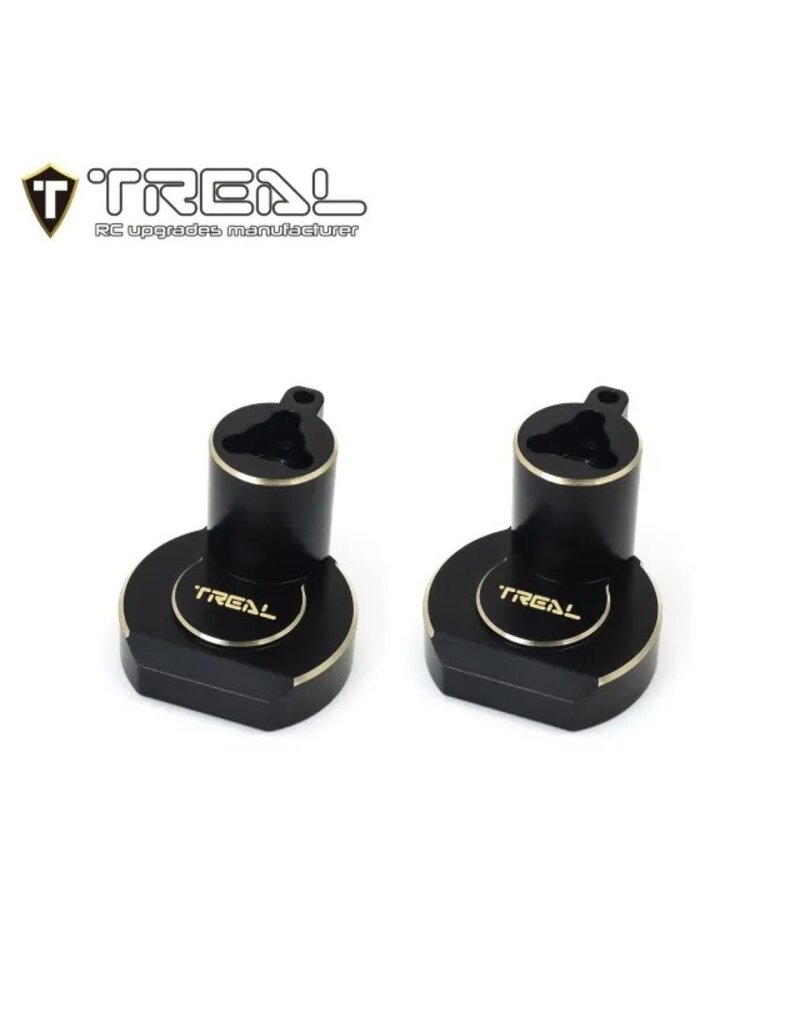 TREAL TRLX003KQXBF3 REDCAT ASCENT/GEN9 BRASS REAR INNER PORTAL COVERS (BLACK) (2) (77G)