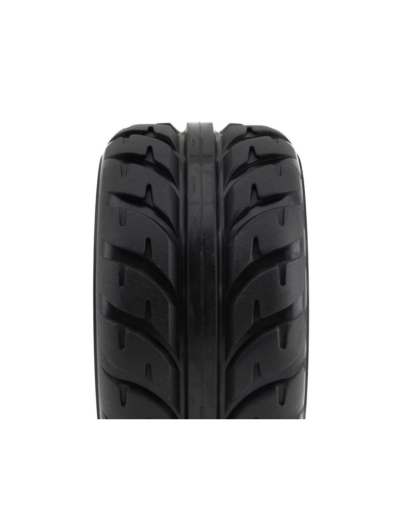 UPGRADE RC UPG-10005 LOW-PRO BELTED STREET RADIALS 2.8" PRE-MOUNTED ON-ROAD TIRES W/5-STAR WHEELS (2) (17MM/14MM/12MM HEX)