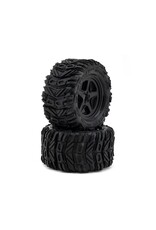 UPGRADE RC UPG-10004 LOW-PRO BELTED DIRT CLAW 2.8" PRE-MOUNTED ALL-TERRAIN TIRES W/5-STAR WHEELS (2) (17MM/14MM/12MM HEX)