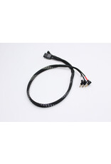 REFLEX RACING REFRRE016 2MM BULLET PLUG CHARGING CABLE-BLACK AND SILVER