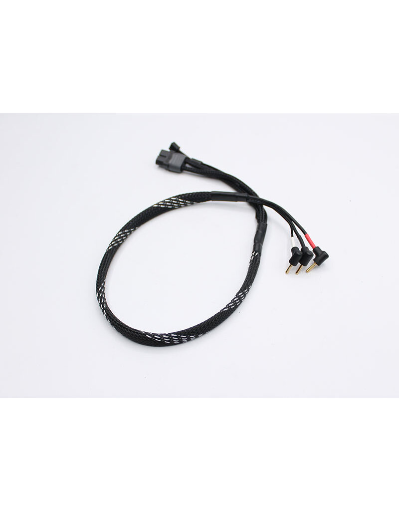 REFLEX RACING REFRRE016 2MM BULLET PLUG CHARGING CABLE-BLACK AND SILVER