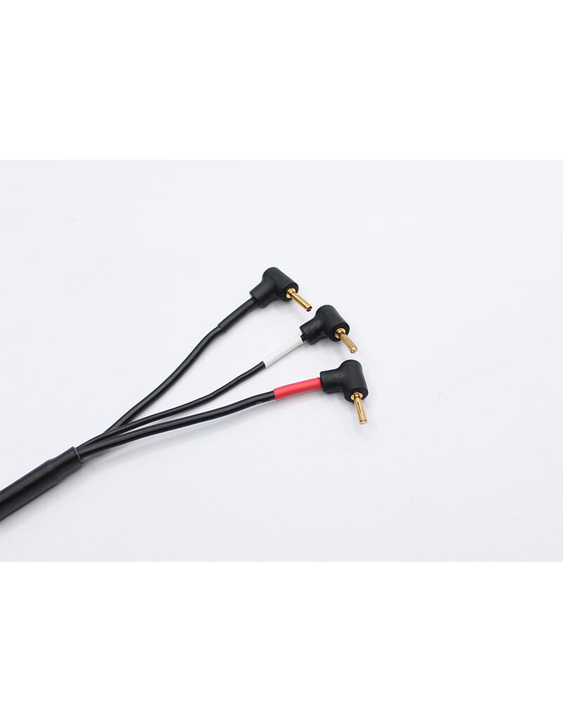 REFLEX RACING REFRRE016 2MM BULLET PLUG CHARGING CABLE-BLACK AND SILVER