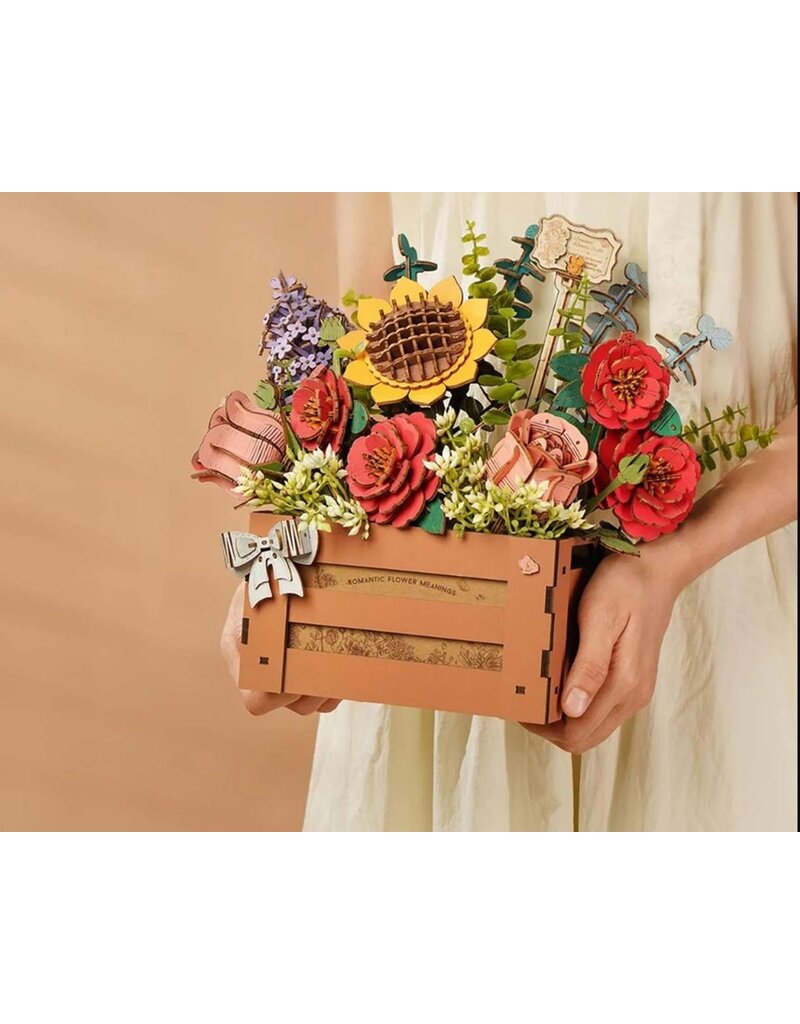 ROBOTIME ROETW02H 	ROBOTIME WOODEN FLOWER BOX - WOOD BLOOM CRAFT