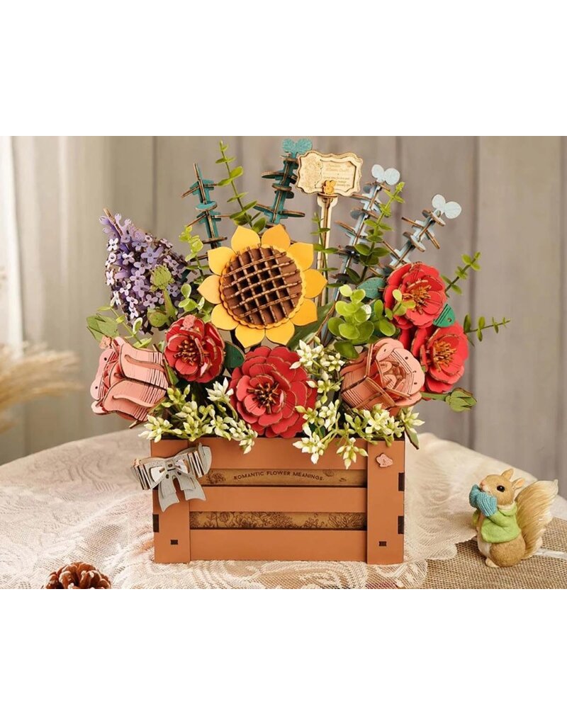 ROBOTIME ROETW02H 	ROBOTIME WOODEN FLOWER BOX - WOOD BLOOM CRAFT