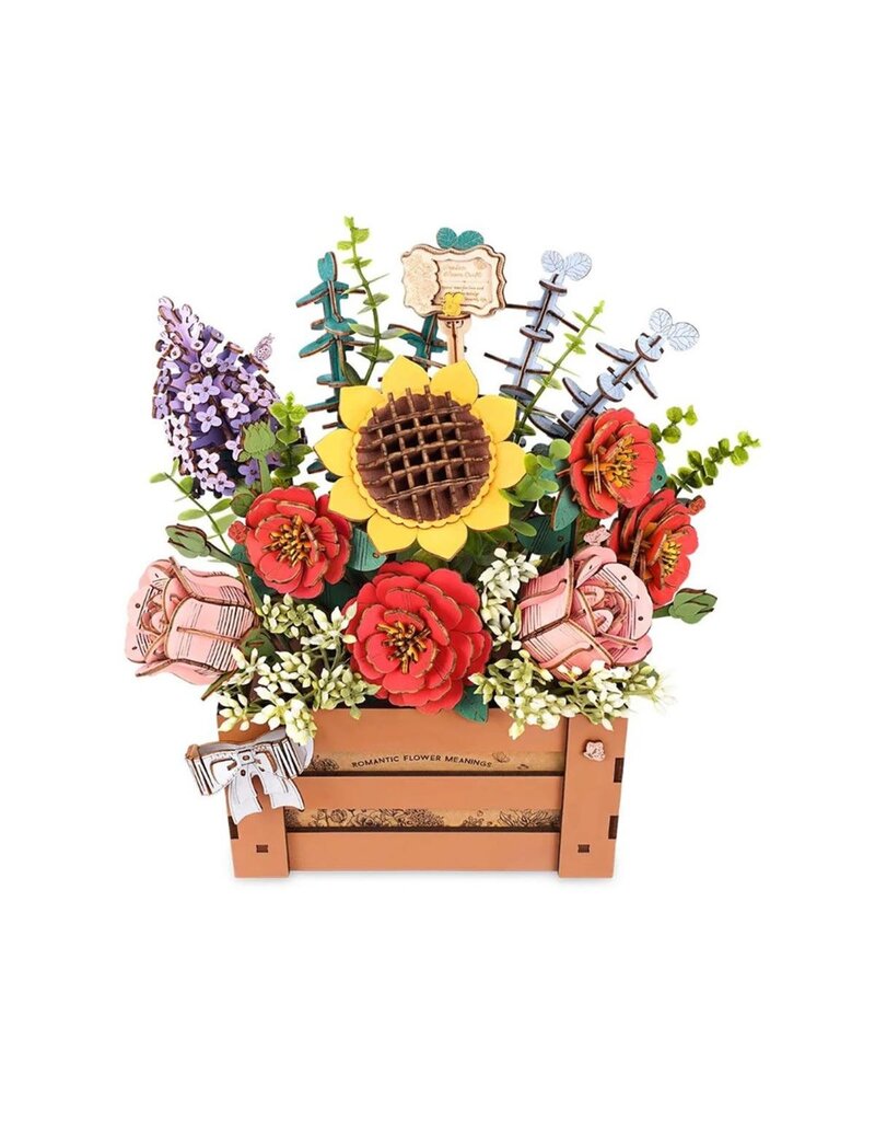 ROBOTIME ROETW02H 	ROBOTIME WOODEN FLOWER BOX - WOOD BLOOM CRAFT