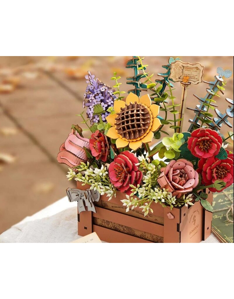 ROBOTIME ROETW02H 	ROBOTIME WOODEN FLOWER BOX - WOOD BLOOM CRAFT