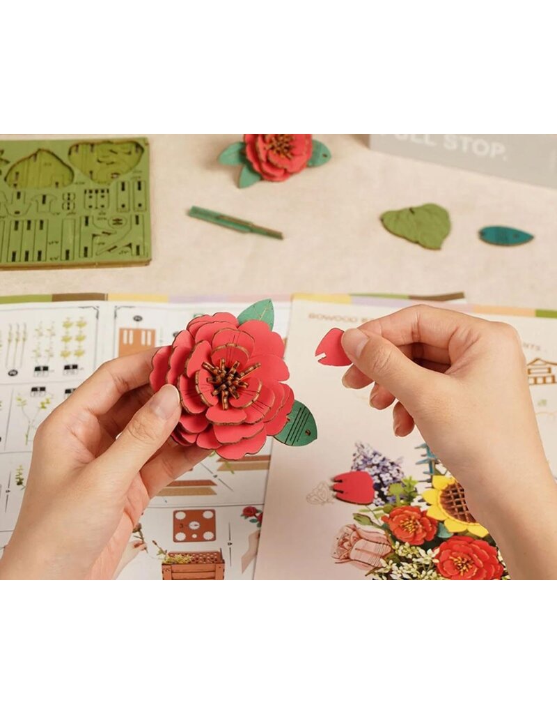 ROBOTIME ROETW02H 	ROBOTIME WOODEN FLOWER BOX - WOOD BLOOM CRAFT